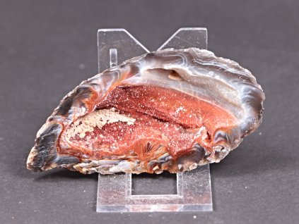Achát peříčkový 9 cm - geoda - Top kvalita - #238