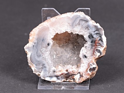 Achát peříčkový 7 cm - geoda - Top kvalita - #242