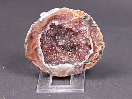 Achát peříčkový 7 cm - geoda - Top kvalita - #244