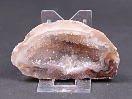 Achát peříčkový 9 cm - geoda - Top kvalita - #245