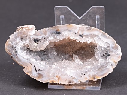 Achát peříčkový 9 cm - geoda - Top kvalita - #246