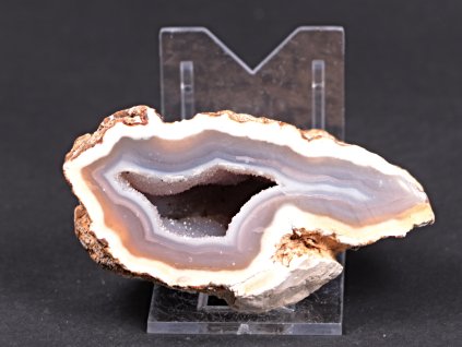 Achát peříčkový 8 cm - geoda - Top kvalita - #249