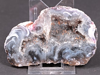 Achát peříčkový 8 cm - geoda - Top kvalita - #263