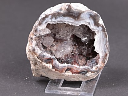 Achát peříčkový 8 cm - geoda - Top kvalita - #269