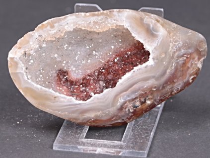 Achát peříčkový 9 cm - geoda - Top kvalita - #272