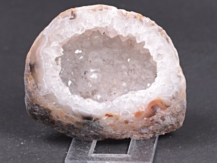 Achát peříčkový 8 cm - geoda - Top kvalita - #275