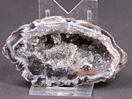 Achát peříčkový 8 cm - geoda - Top kvalita - #279