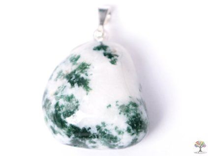 Pendant from Agate tree-patterned size M - #06