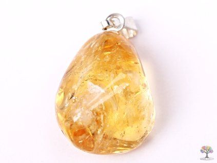 Citrine stone pendant, size M - #14