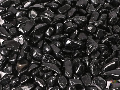 Tromlované kamínky Turmalín skoryl S - kameny o velikosti 15 - 25 mm - 1 kg - Afrika + sleva 5% na vše po registraci