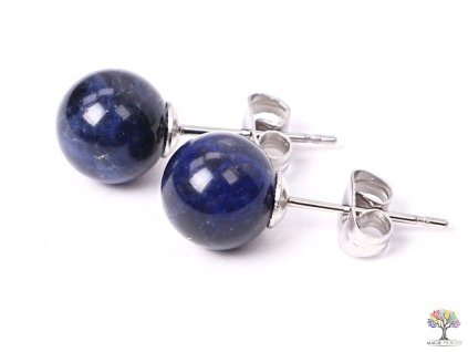 Kolczyki sodalit 8 mm kulki #10