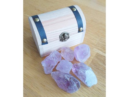Magická truhlička s krystaly ametystu - #01