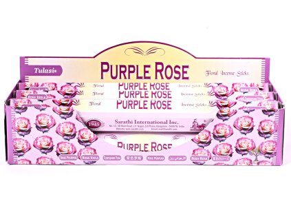 Vonné tyčinky Tulasi Purple Rose - 20 ks - #73 + sleva 5% po registraci na většinu zboží + dárek k objednávce
