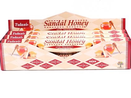 Vonné tyčinky Tulasi Sandal Honey - 20 ks - #75 + sleva 5% po registraci na většinu zboží + dárek k objednávce