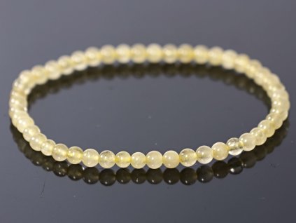 Náramek Sagenit - Křišťál s Rutilem - 4 mm kuličky #83 - z přírodních kamenů