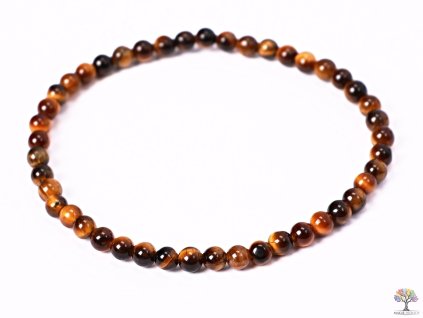 Bransoletka z tygrysim okiem - kulki 4 mm #101