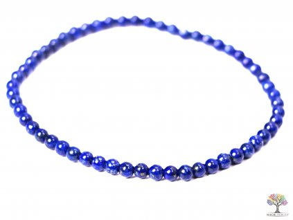 Náramek Lapis Lazuli - 3 mm kuličky #107 - z přírodních kamenů