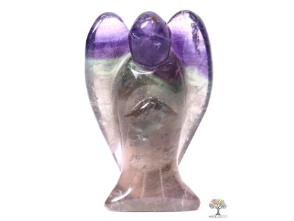 Anioł fluoryt jasny 50x30 mm - Anioł z naturalnego kamienia #08