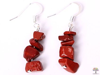 Red jasper earrings #31