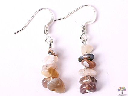 Earrings Agate grey #41