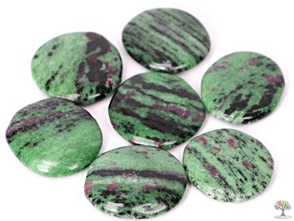 Zoisite with Ruby 40 - 45 mm flat stone #24
