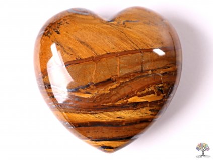 Srdce Tygří kůže 40x40 mm - tygří oko srdce  #13