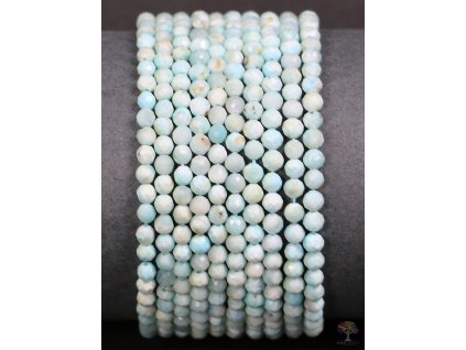 Náramek Larimar 3 - 4 mm kulička z přírodních kamenů #61 - fazetovaný