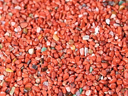 Tromlované kamínky Jaspis červený XXXS velikost 2 - 5 mm - Brazílie