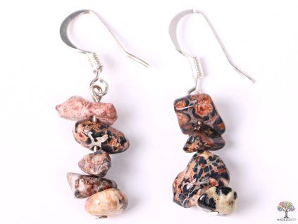 Leopard jasper earrings #64