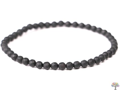 Bransoletka z matowego onyksu fasetowanego 4 mm #55 z naturalnych kamieni