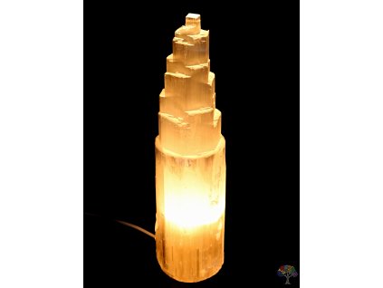 Selenitová lampa elektrická 40 cm - 4 - 5 kg - JUMBO - přírodní kámen