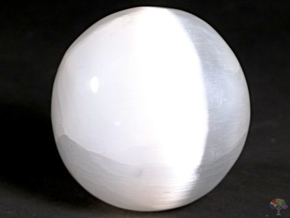 Selenit kula 7 cm + podstawka #02 naturalny kamień