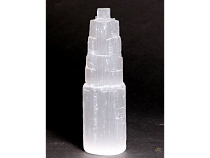 Selenitová věž 15 cm - přírodní kámen #ZB92