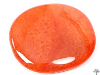 Palm stone Fire agate 40 - 45 mm disc #99