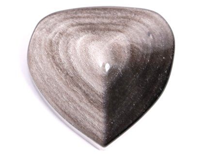 Silver obsidian heart 95g specific #05