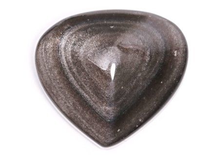 Silver obsidian heart 95g specific #08