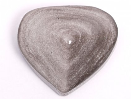 Srdce obsidián stříbrný 63g konkrétní #10