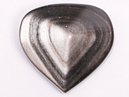 Srdce obsidián stříbrný 59g konkrétní #11