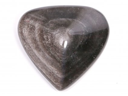 Srdce obsidián stříbrný 46g konkrétní #13