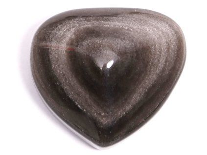 Silver obsidian heart 67g specific #15