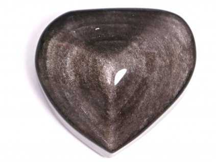Srdce obsidián stříbrný 60g konkrétní #17