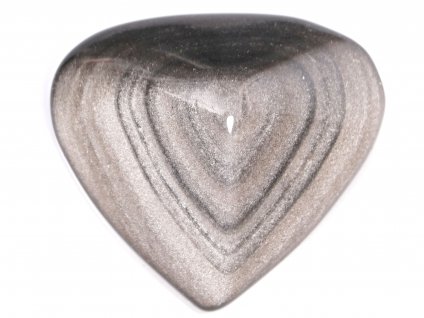 Srdce obsidián stříbrný 94g konkrétní #18