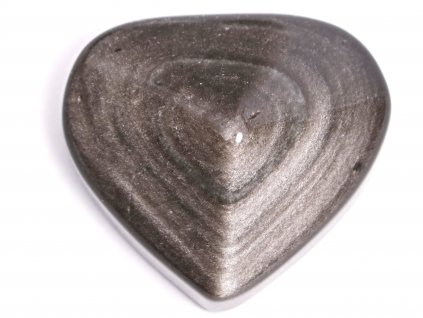 Srdce obsidián stříbrný 67g konkrétní #19