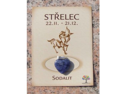Kámen podle znamení - STŘELEC - tvar srdce