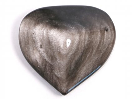 Srdce obsidián stříbrný 42g konkrétní #25
