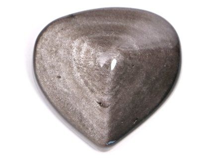 Silver obsidian heart 29g specific #26