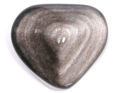 Silver obsidian heart 49g specific #27