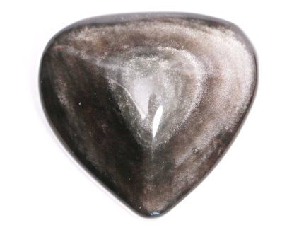 Silver obsidian heart 43g specific #32