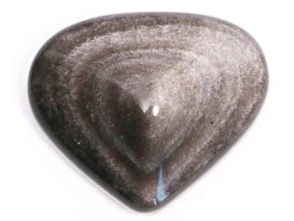 Silver obsidian heart 26g specific #33