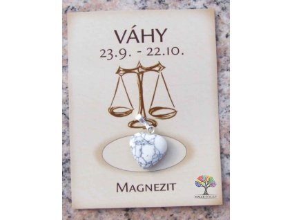 Kámen podle znamení - VÁHY - tvar srdce